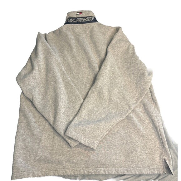 VTG Men’s Tommy Hilfiger Athletics GRAY 1/4 Zip Long Sleeve Sweatshirt Sz S - Picture 5 of 8